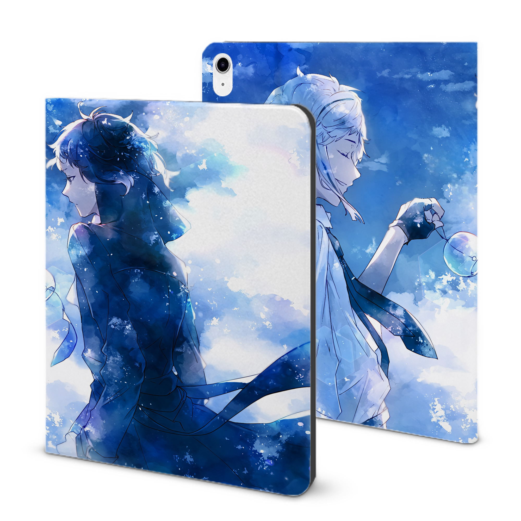 （画像用） 文豪ストレイドッグス Bungo Stray Dogs IPad ケース ブック型 PUレザー TPU 耐衝撃 軽量 薄型 ペン収納なし 全面保護 IPad 各モデル対応
